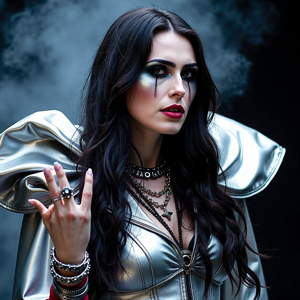 shrdl,  cinematic,  a metal rock singer on Tensor.Art