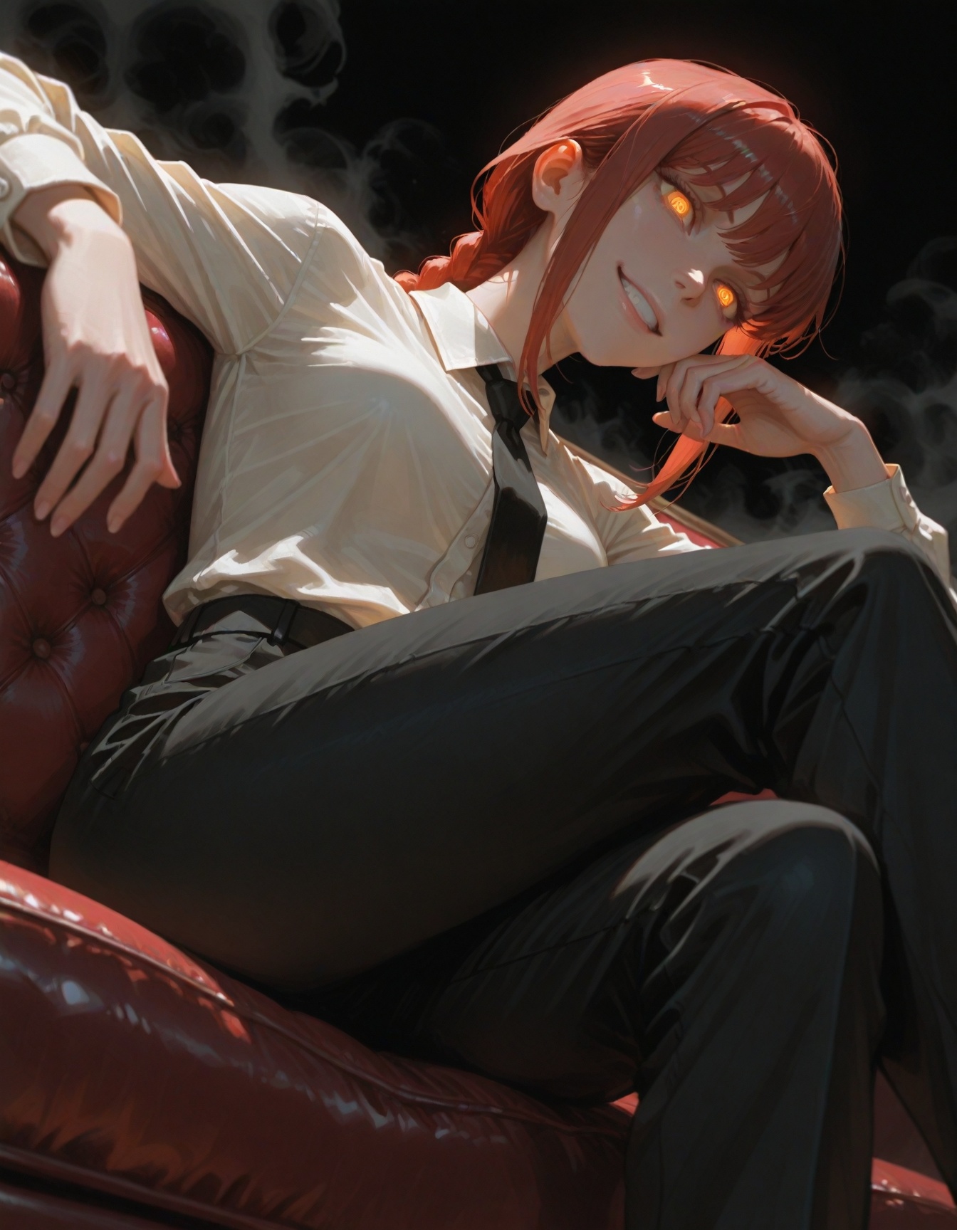 anime coloring,  1girl,  makima \(chainsaw man\) on Tensor.Art