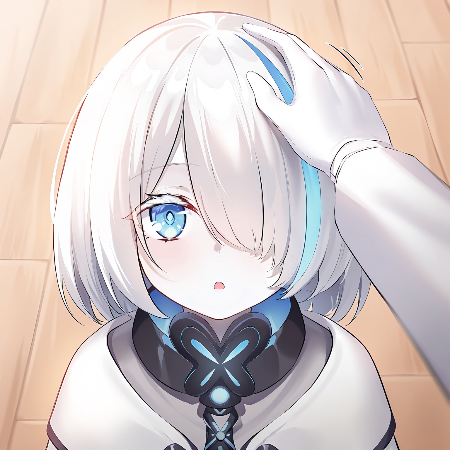hair over one eye,  tbsmol,  headpat on Tensor.Art