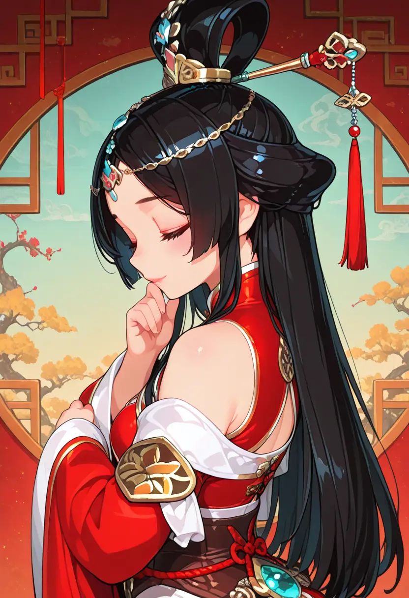 1girl,  wangzhaojun,  lips on Tensor.Art