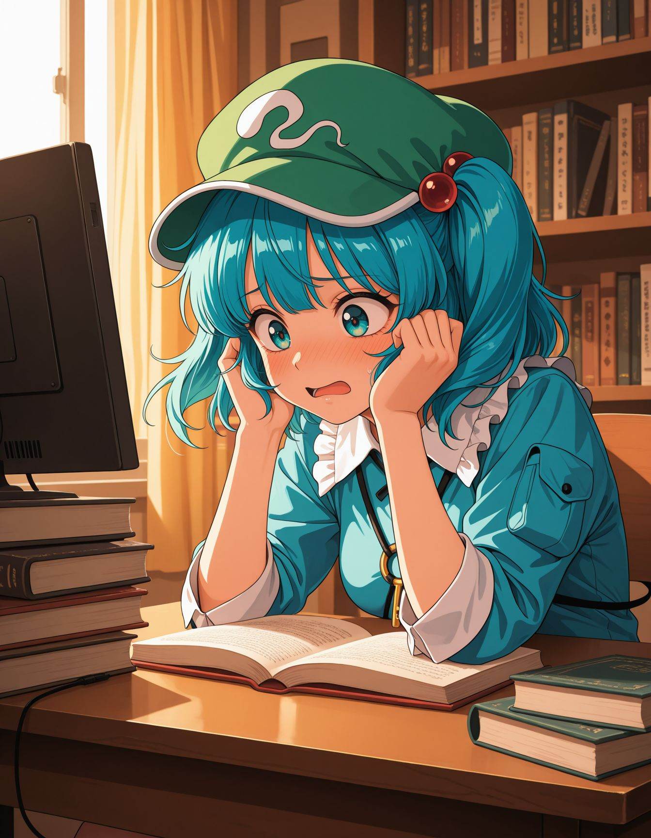 IllusP0s,  in retro library,  book on Tensor.Art