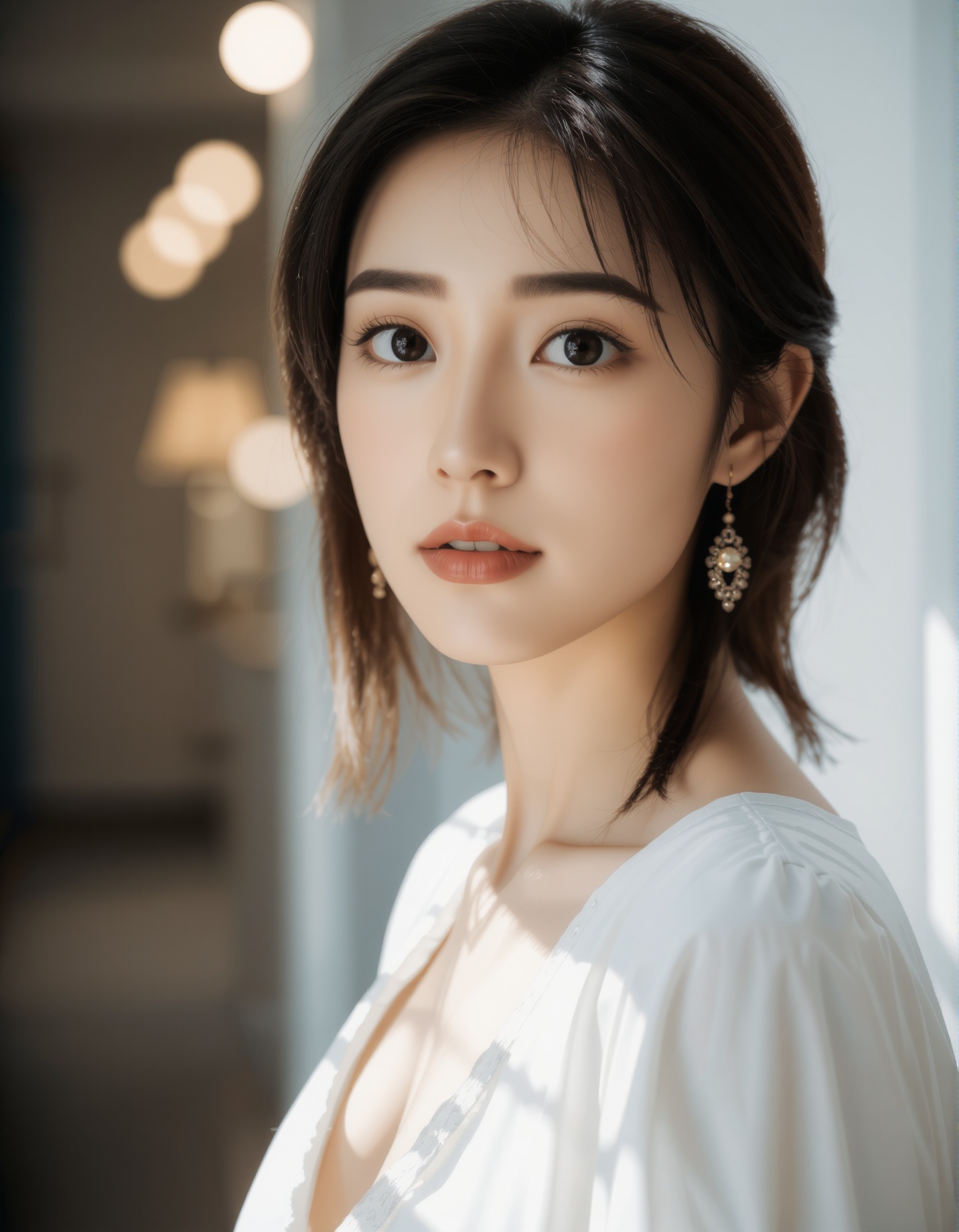 best quality,  masterpiece,  raw photo of a female in white dress on Tensor.Art
