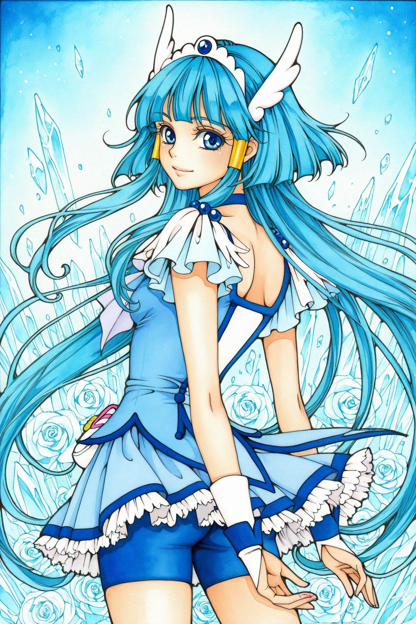 sacokabutan Style,  blue theme,  1girl on Tensor.Art