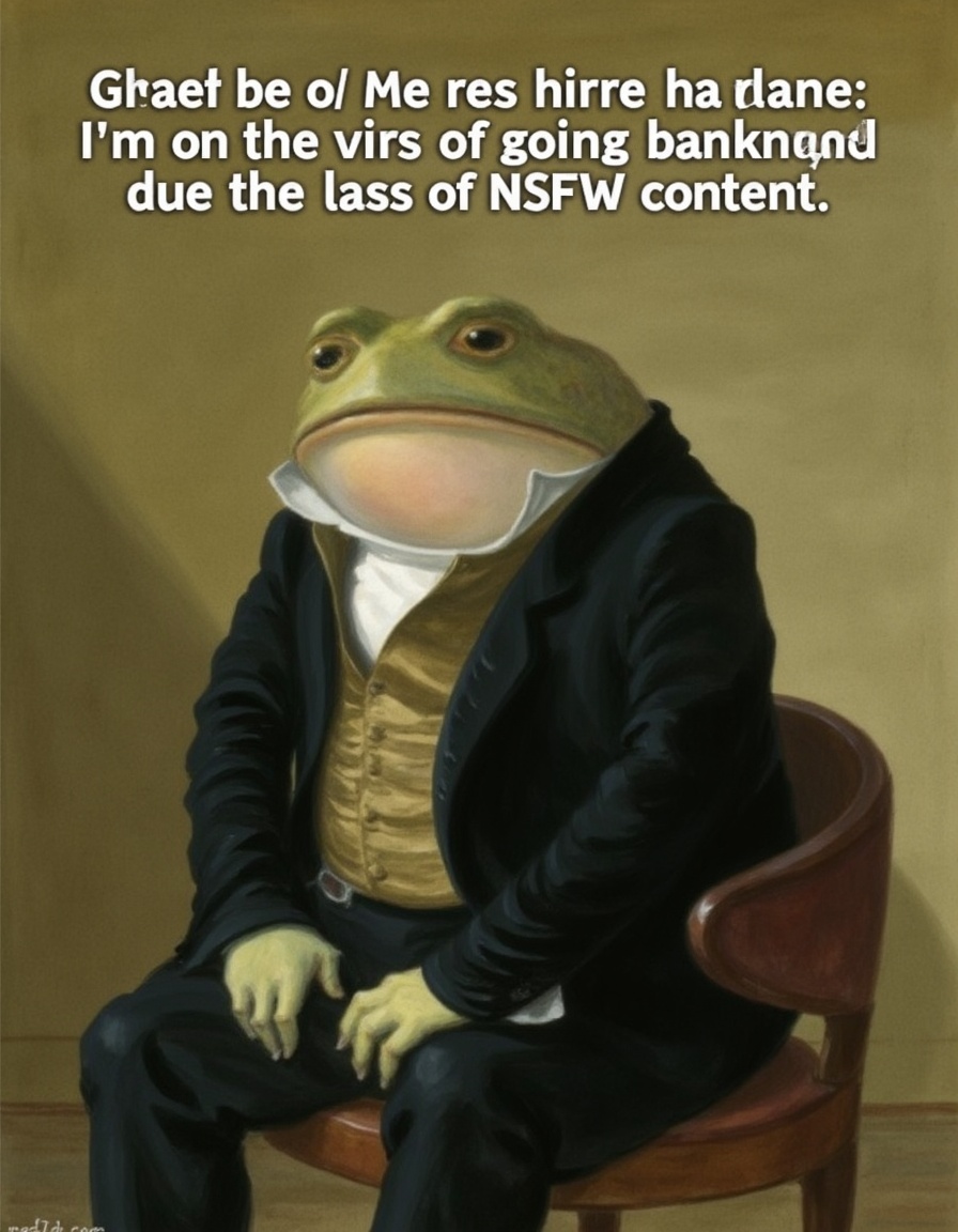 This image is a digitally created parody of a famous painting,  The text at the top of the image reads,  "This is a tradit...