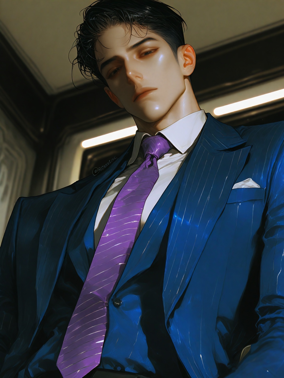 1boy,  handsome,  from below on Tensor.Art