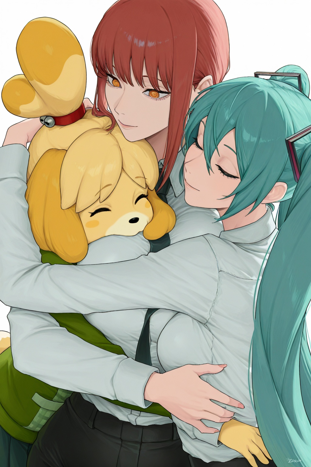 3girls,  hatsune miku,  isabelle \(animal crossing\) on Tensor.Art