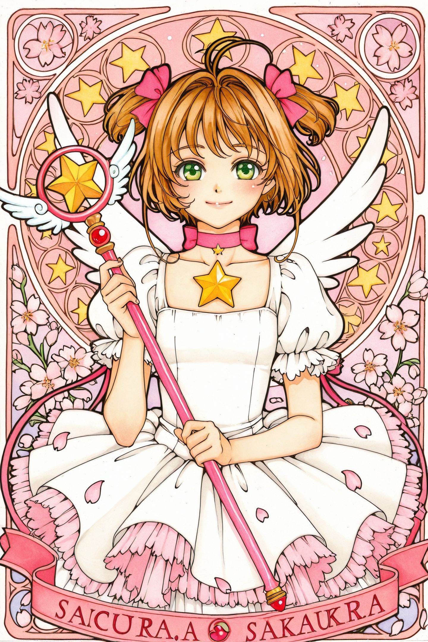 sacokabutan Style,  1girl,  kinomoto sakura on Tensor.Art