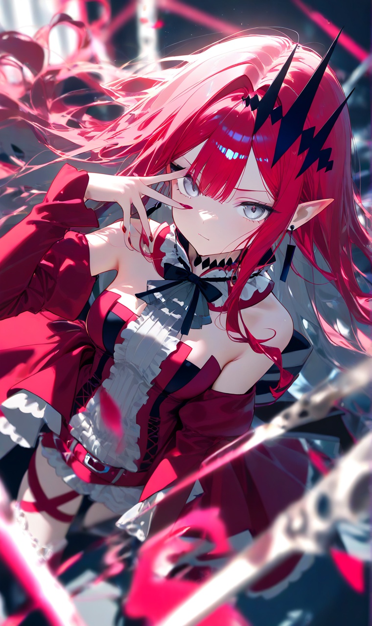 Baobhan Sith,  Long red hair,  gray eyes on Tensor.Art