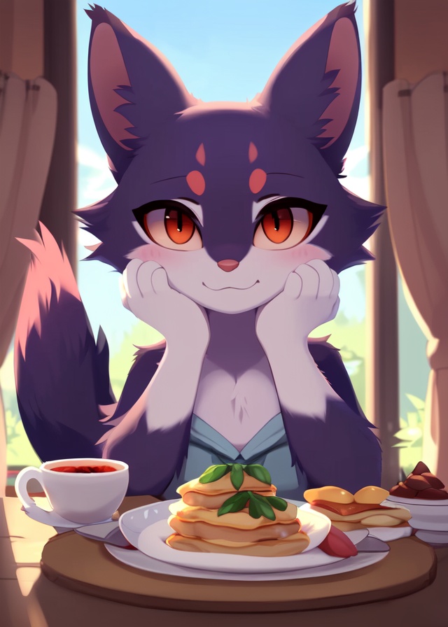 uploaded on e621,  ,  solo chibi ((purrloin)) on Tensor.Art