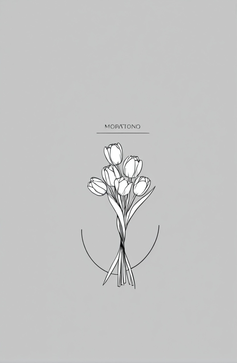flower, tulip, no humans, bouquet, monochrome, signature, comic, english text, greyscale, white background, simple background,<lora:aki-ins-logo-000008:0.8>,