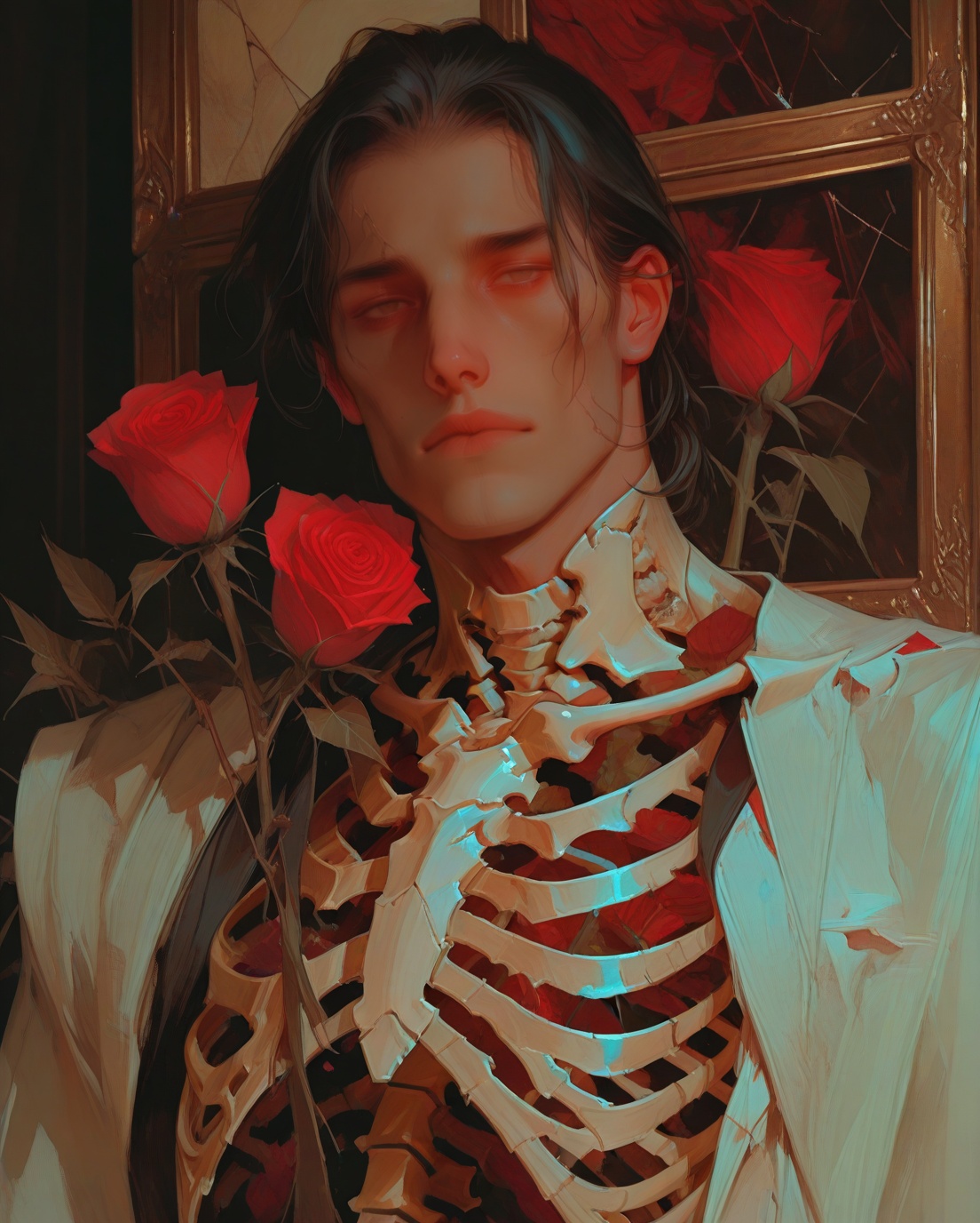 looking at viewer,  detailed background,  closed mouth on Tensor.Art