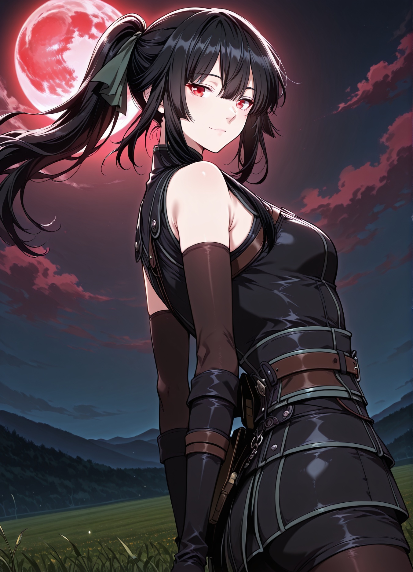 1 girls,  solo,  red eyes on Tensor.Art