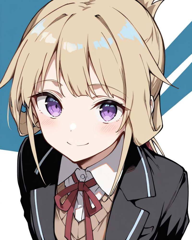 Closed mouth,  smile,  Nogi Wakaba on Tensor.Art