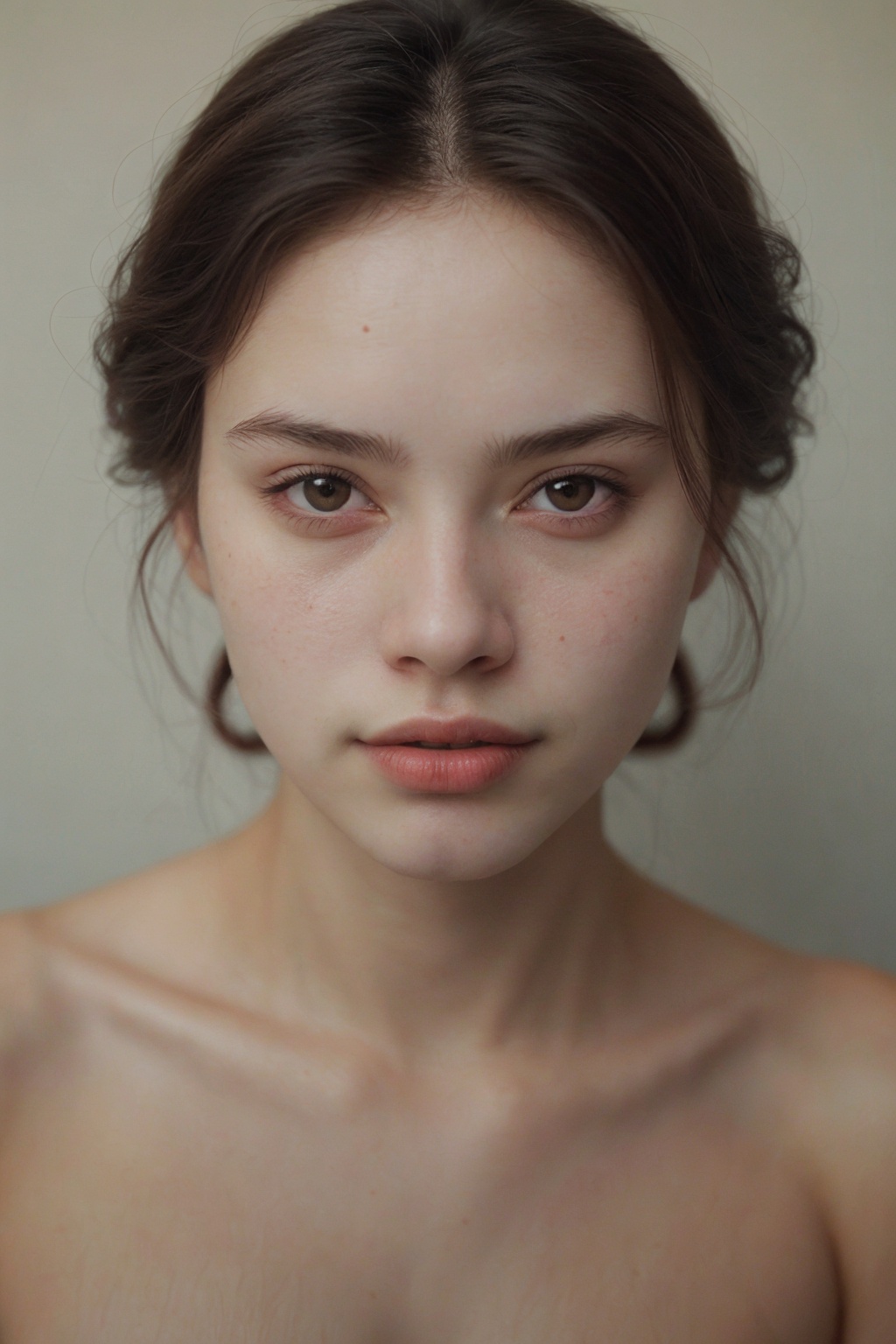 cute supermodel,  (brown hair),  each stroke and color meticulously detailed on Tensor.Art