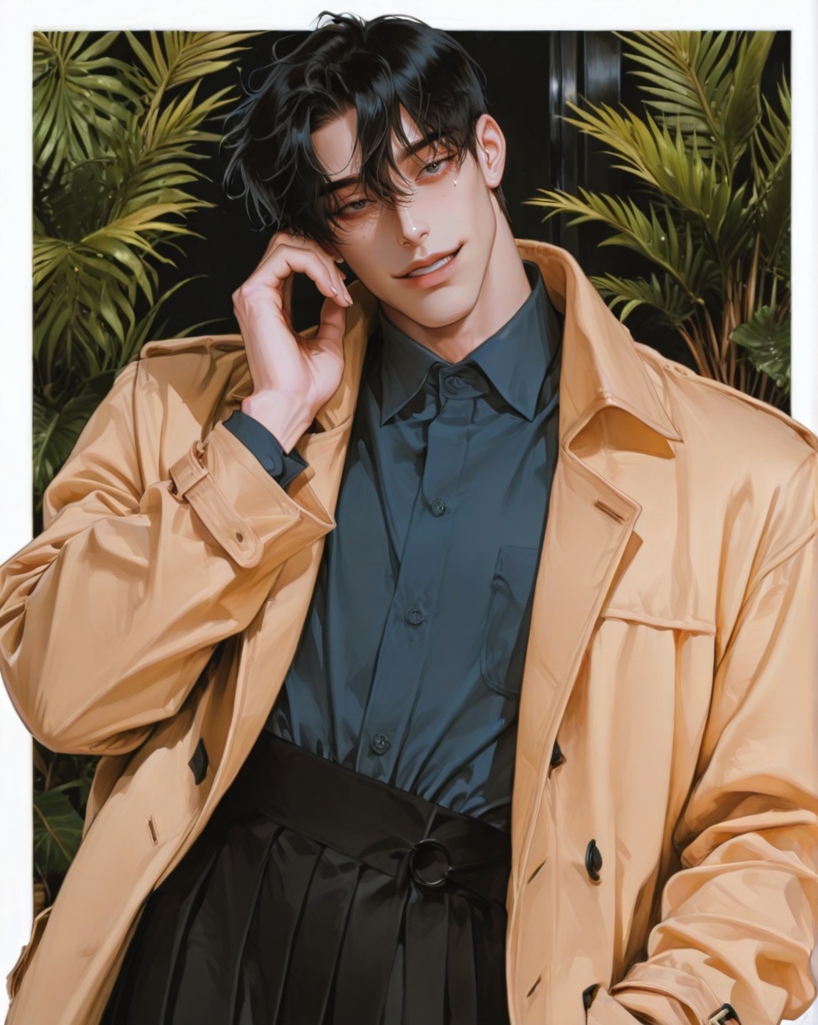 male focus,  solo,  mature on Tensor.Art