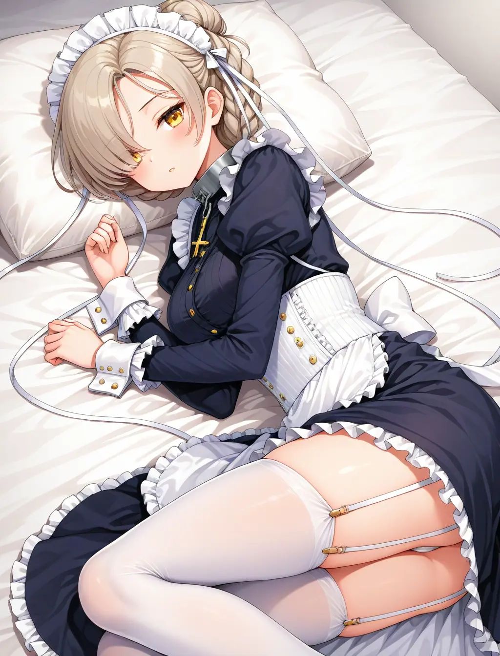 1girl,  sheffield \(azur lane\),  maid on Tensor.Art