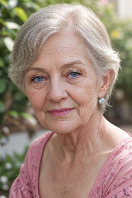 RAW photo,  portrait of a beautiful 70 year old woman,  wrinkled face on Tensor.Art