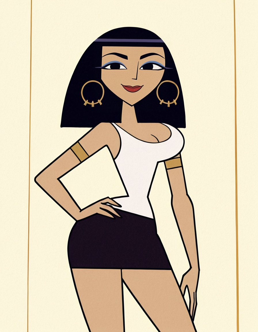 cleo,  1girl,  black hair on Tensor.Art