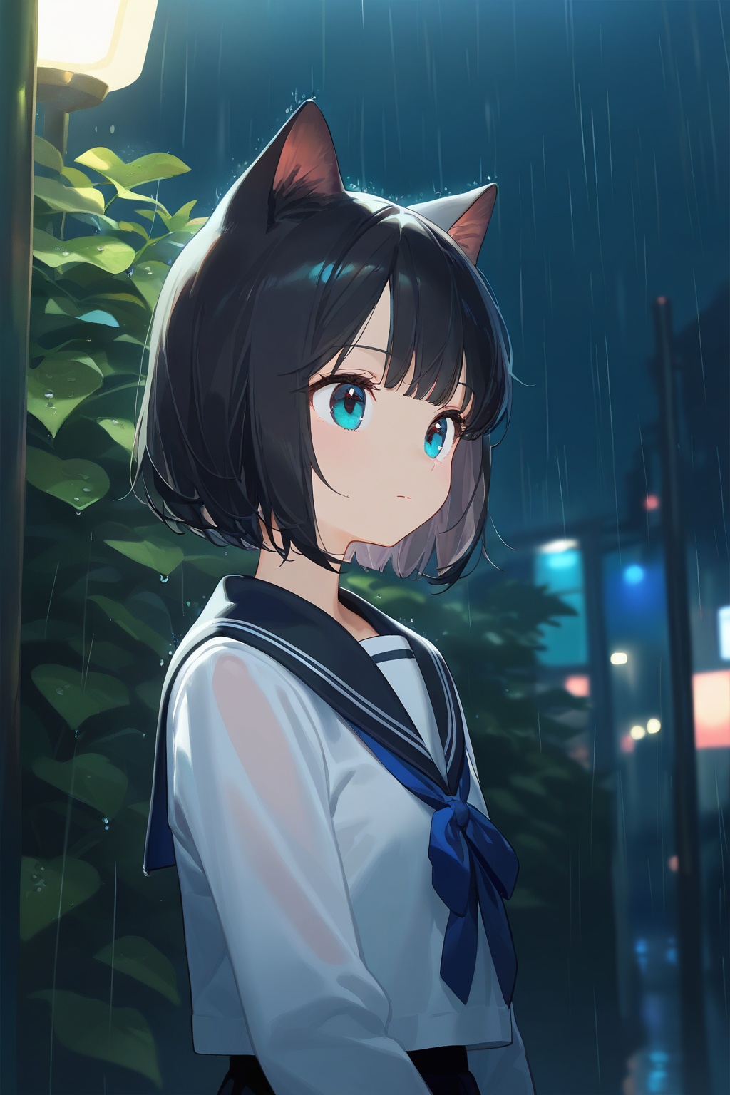 animal_ears,  1girl,  black_hair on Tensor.Art