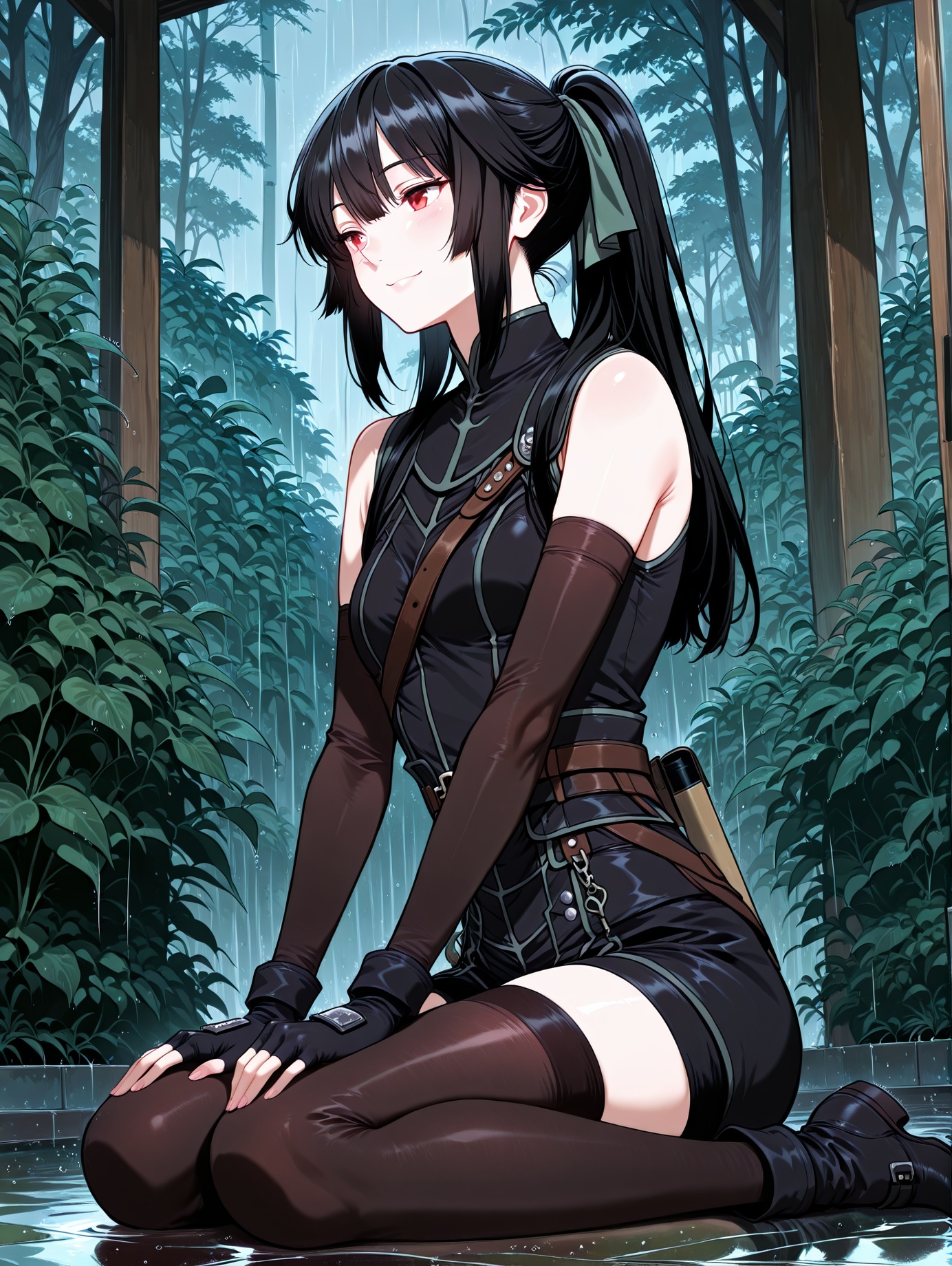 1 girls,  solo,  red eyes on Tensor.Art