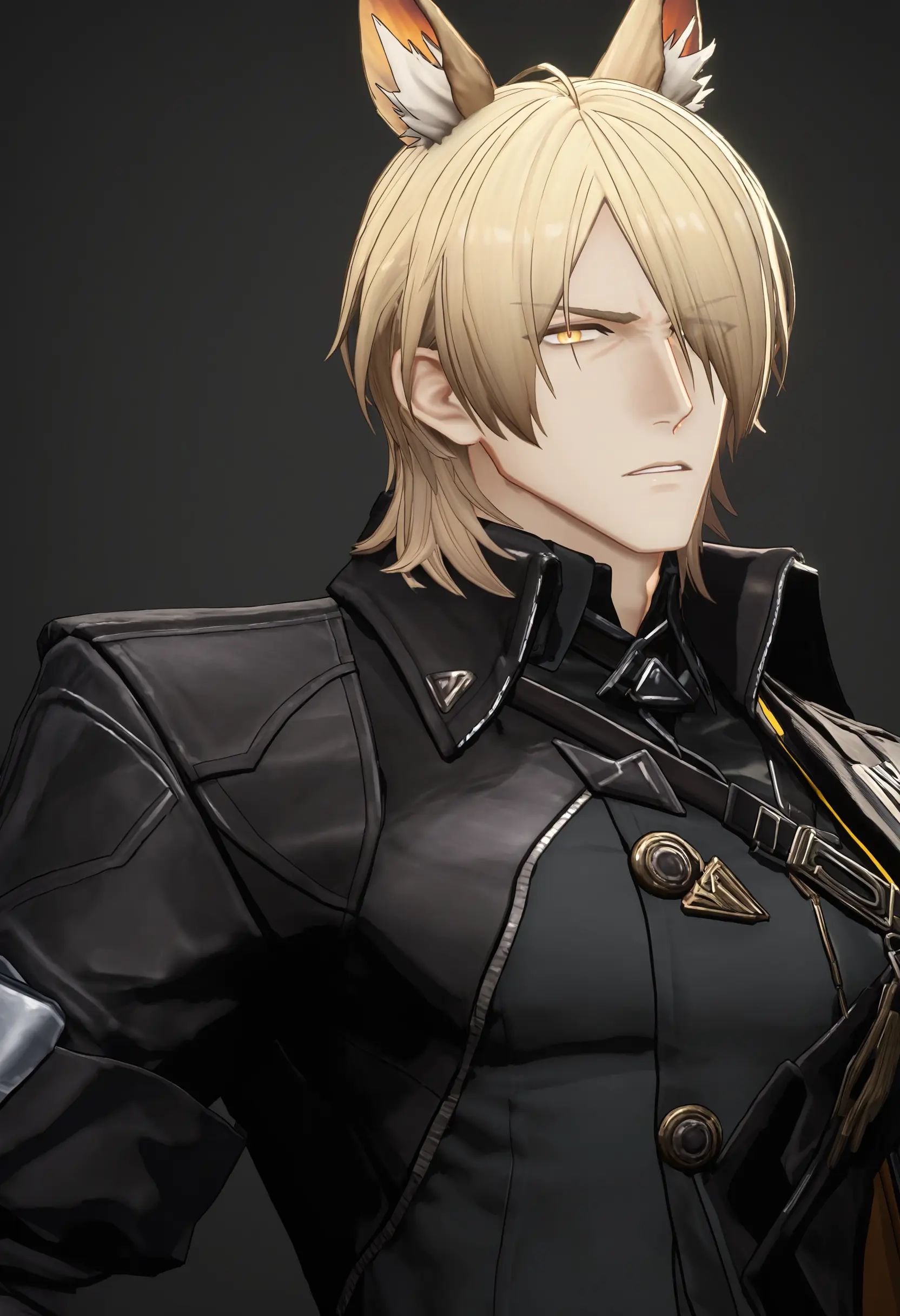 mlynar (arknights),  1boy,  animal ear fluff on Tensor.Art