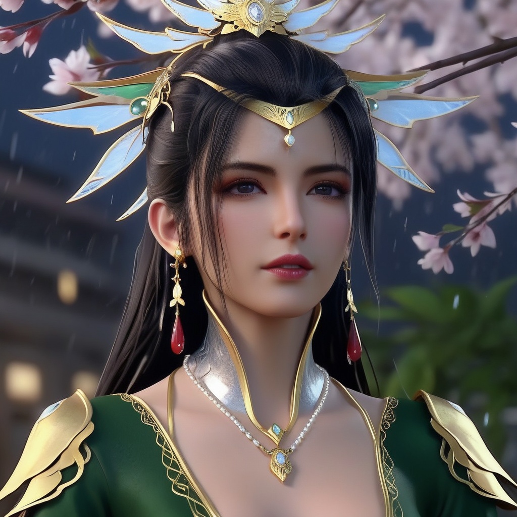 <lora:840-DA-XL-元龙-林秀:0.8>, (,1girl, ,best quality, ),, ,ultra detailed 8k cg,            cinematic lighting, cinematic bloom, (( , )),,  , unreal, science fiction,  luxury, jewelry, diamond, pearl, gem, sapphire, ruby, emerald, intricate detail, delicate pattern, charming, alluring, seductive, erotic, enchanting, hair ornament, necklace, earrings, bracelet, armlet,halo,masterpiece, (( , )),, realistic,science fiction,mole, ,cherry blossoms,(((, , ultra high res, (photorealistic:1.4), raw photo, 1girl, , rain, sweat, ,wet, )))(( , ))   (cleavage),lying,