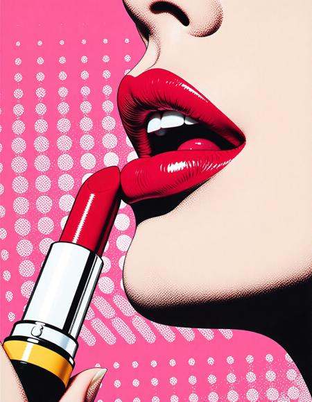 p0p_r0y,  roy lichtenstein art,  This image is a digital drawing in the pop art style on Tensor.Art