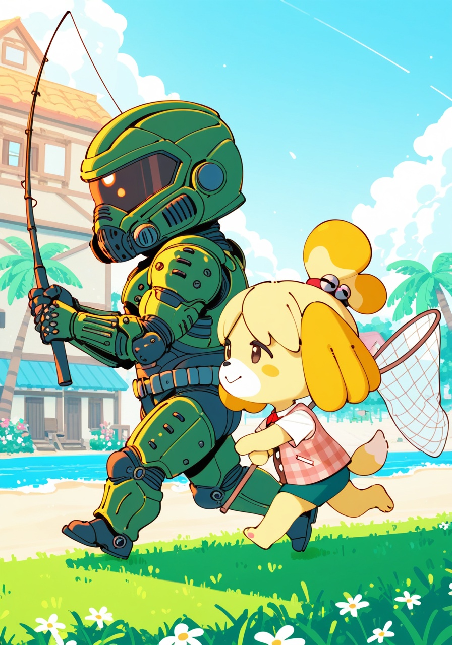 duo,  no human,  isabelle \(animal crossing\) on Tensor.Art