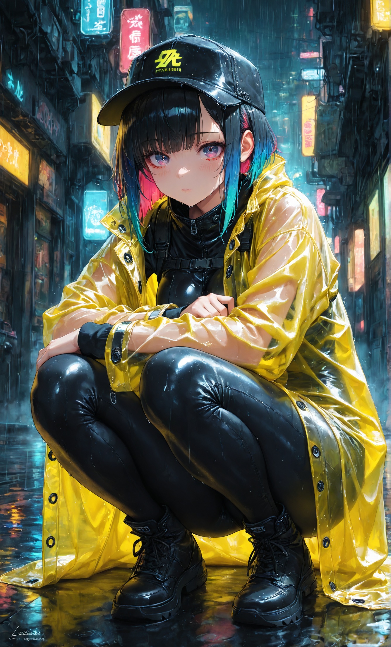 illustration,  cyberpunk theme,  an extremely delicate and beautiful on Tensor.Art