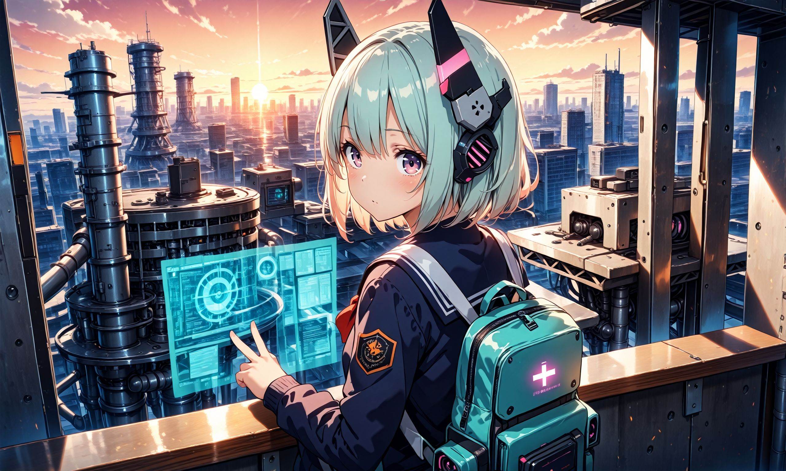 1girl,  school uniform,  headgear on Tensor.Art