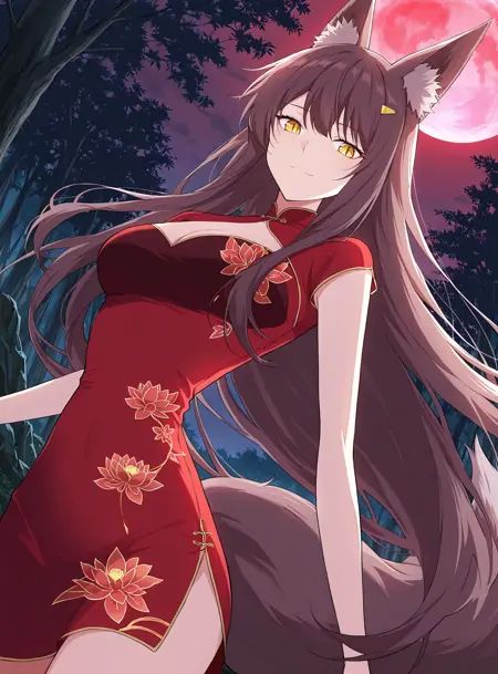 1 girl,  solo,  brown hair on Tensor.Art