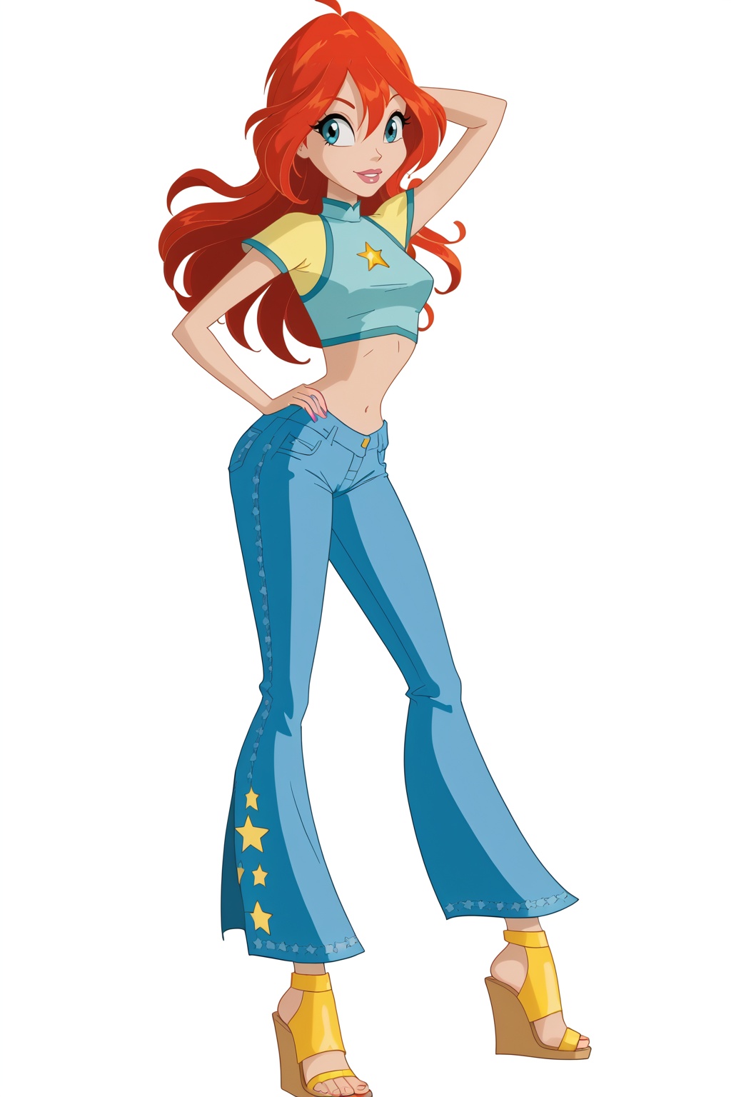 bloom (winx),  normal outfit,  1girl on Tensor.Art