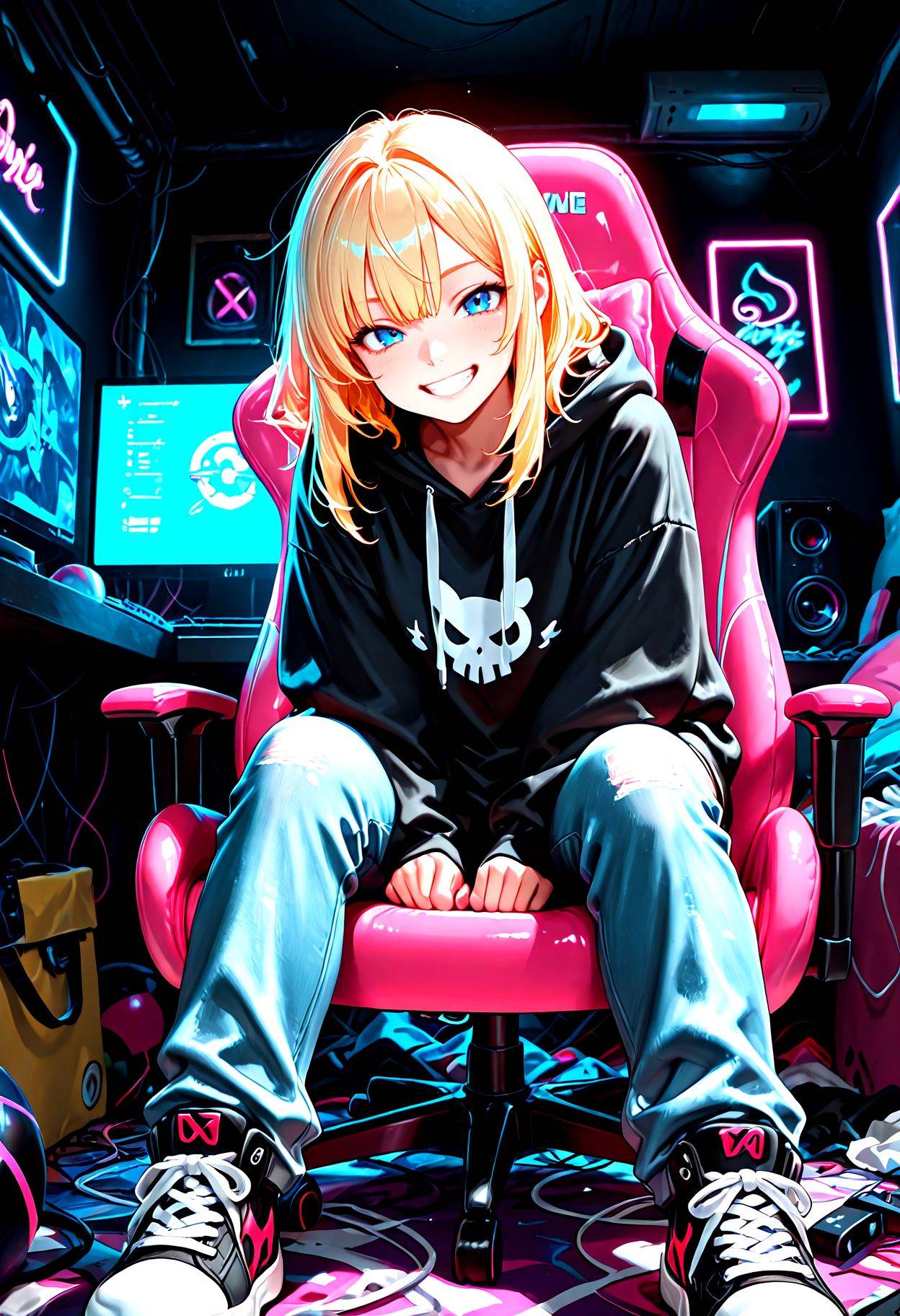 Smooth Quality,  1girl,  blonde hair on Tensor.Art