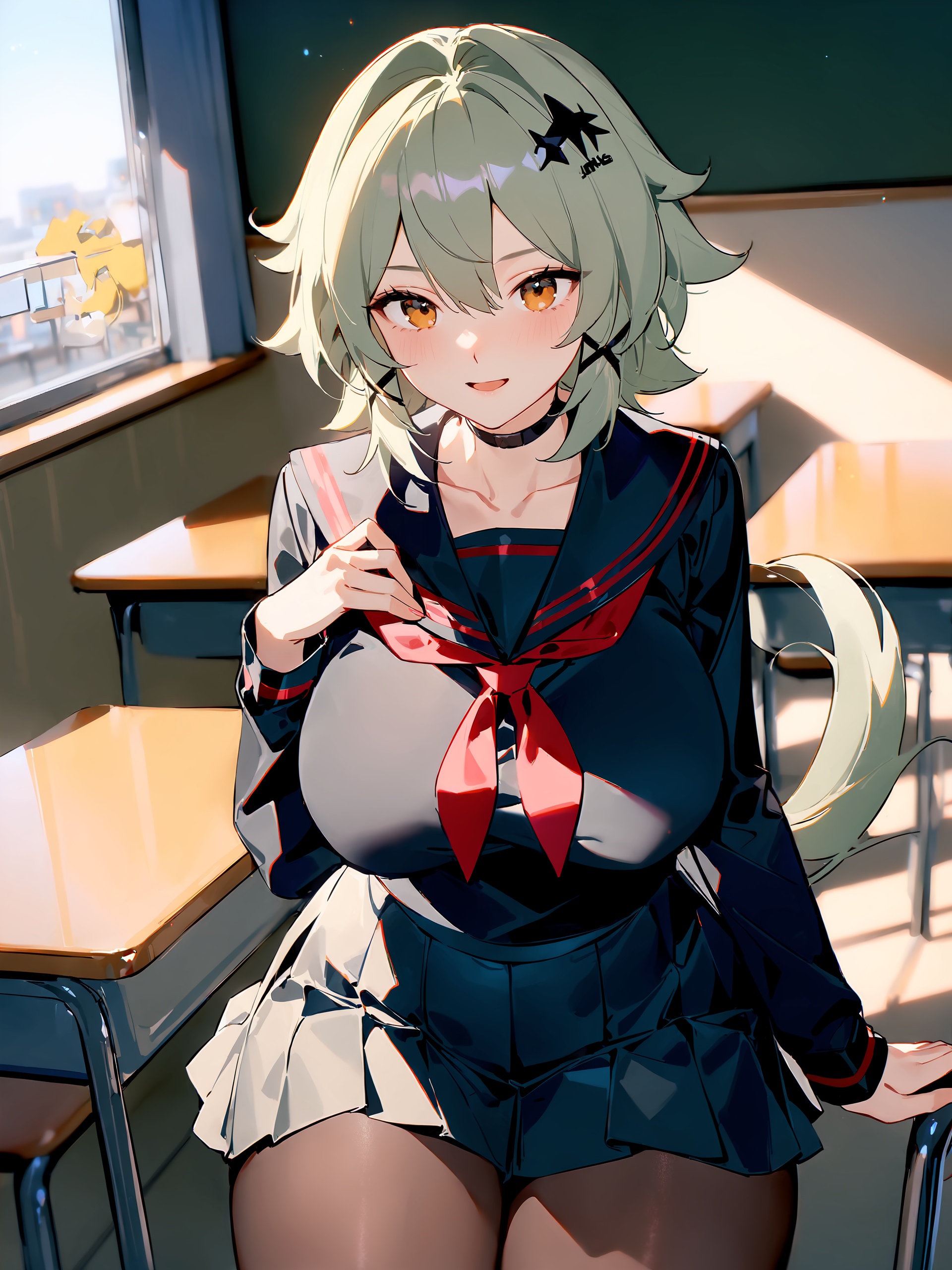 1girl,  caesar king \(zenless zone zero\),  x hair ornament on Tensor.Art