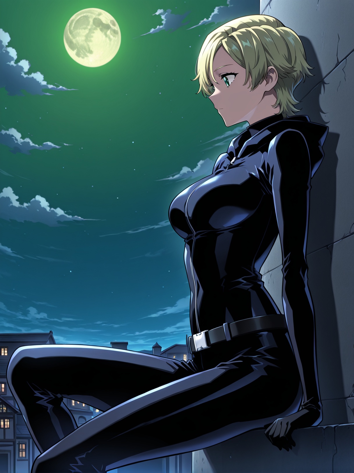 1 girl,  solo,  short blonde hair on Tensor.Art