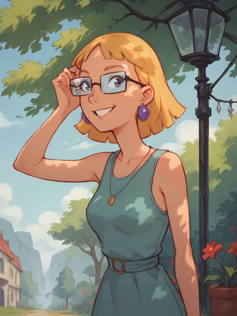 miriam,  1girl,  glasses on Tensor.Art