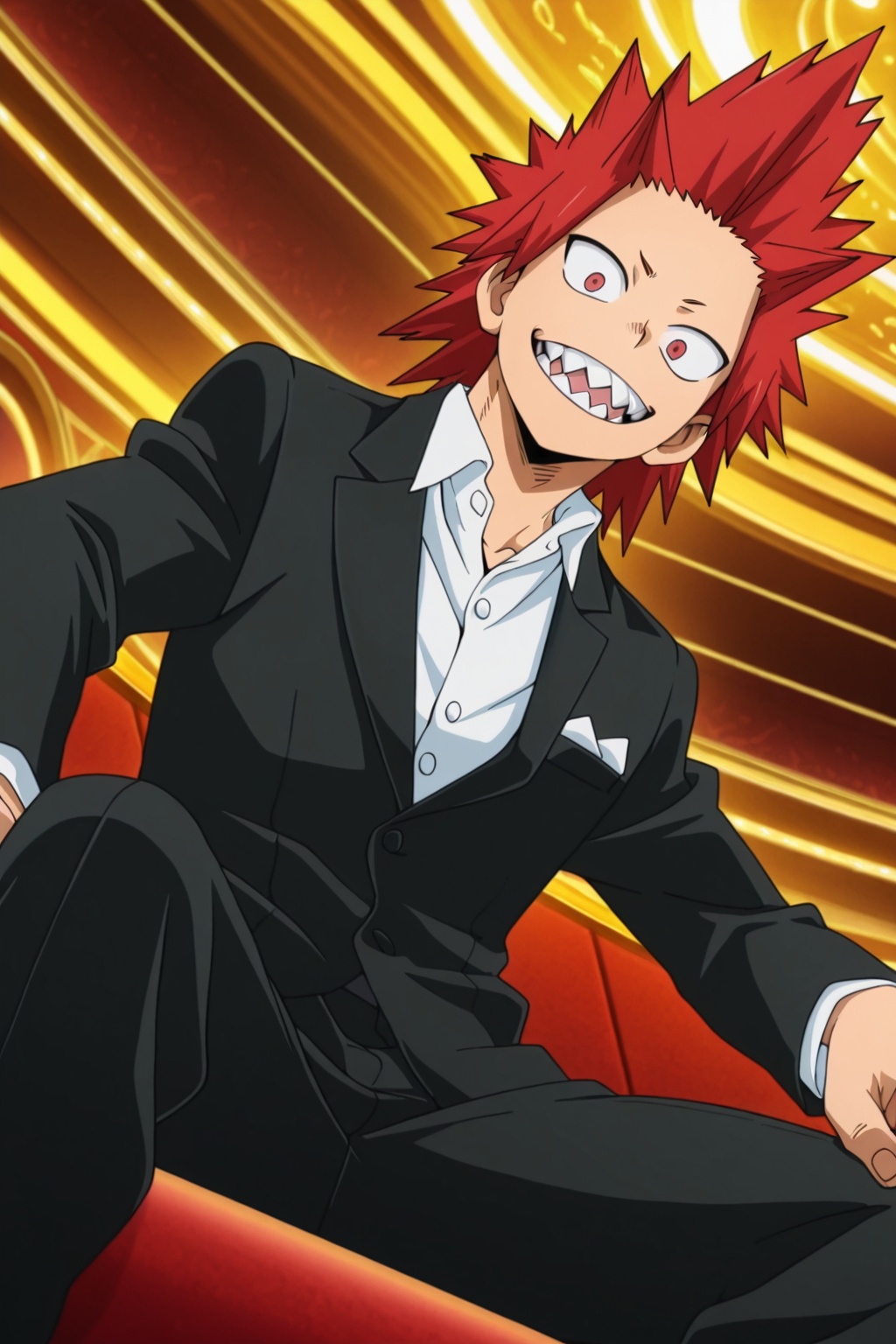 1boy,  solo,  Kirishima Eijirou on Tensor.Art