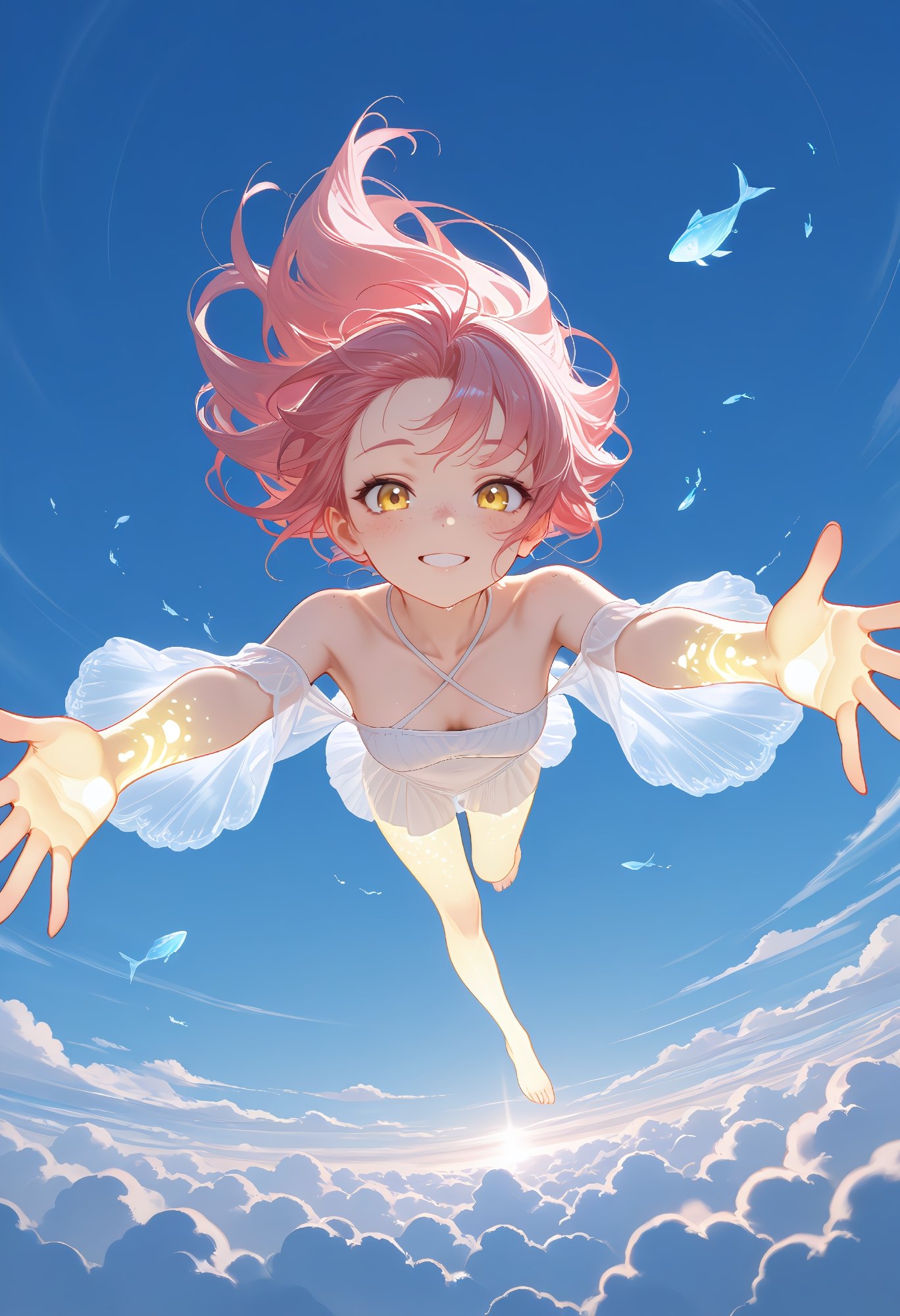 1girl,  swimming pose,  dynamic pose on Tensor.Art