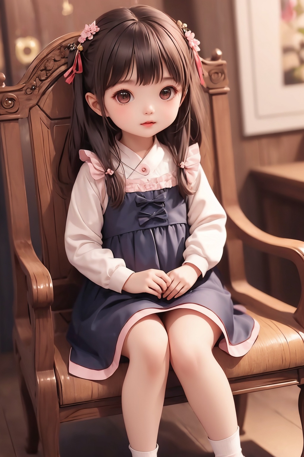 1girl,sitting,dress,