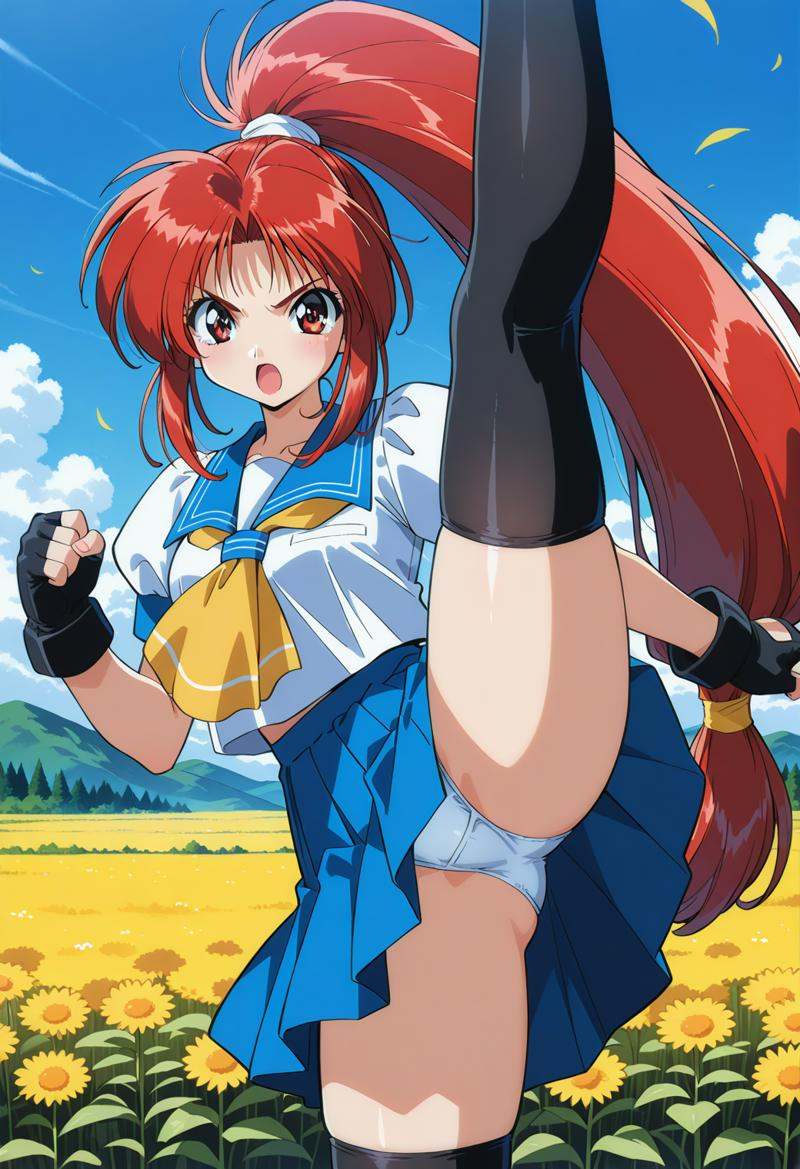 toyoda_karina,  red eyes,  red hair on Tensor.Art