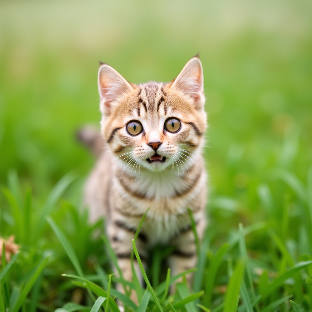 a cute cat,grass,