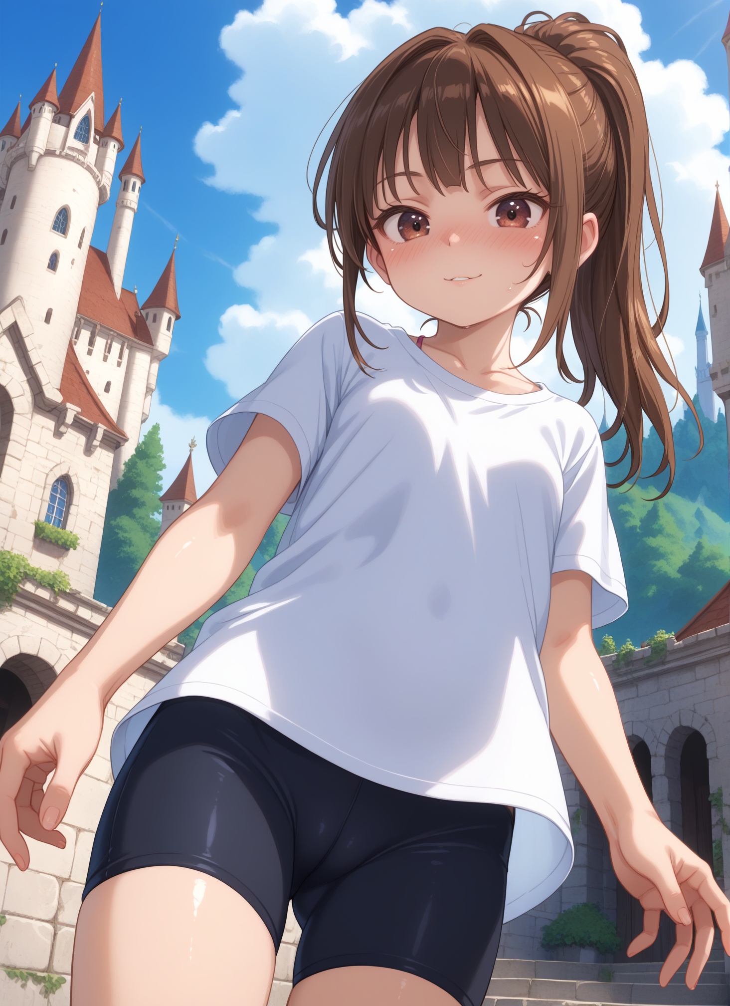 long hair,  brown hair,  brown eyes on Tensor.Art