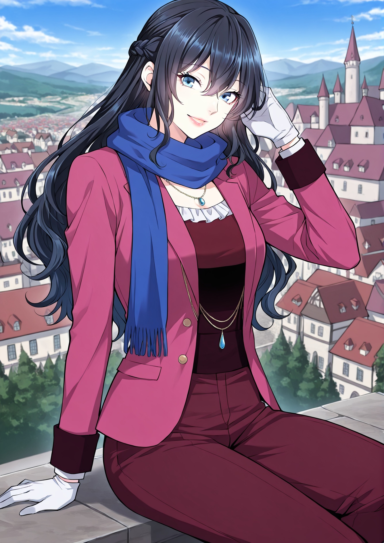 1 girl,  solo,  blue eyes on Tensor.Art