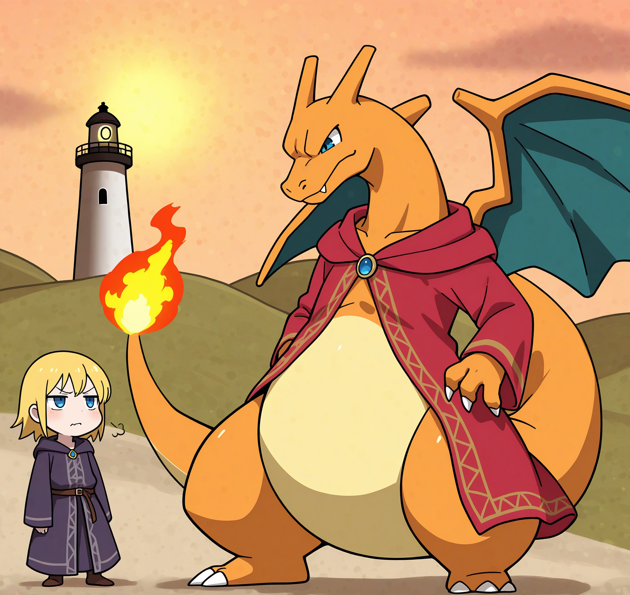 wide hips,  pear-shaped figure,  charizard on Tensor.Art