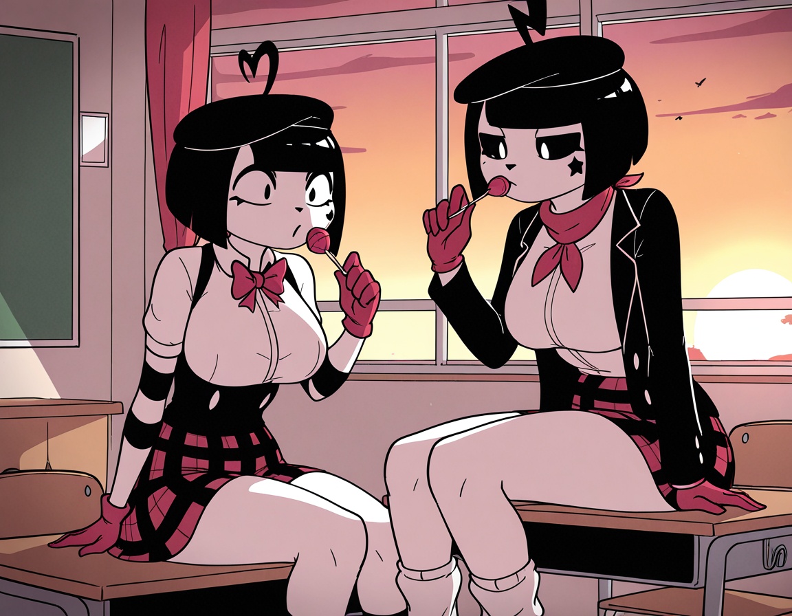 d3rp,  2girls,  bonbon on Tensor.Art