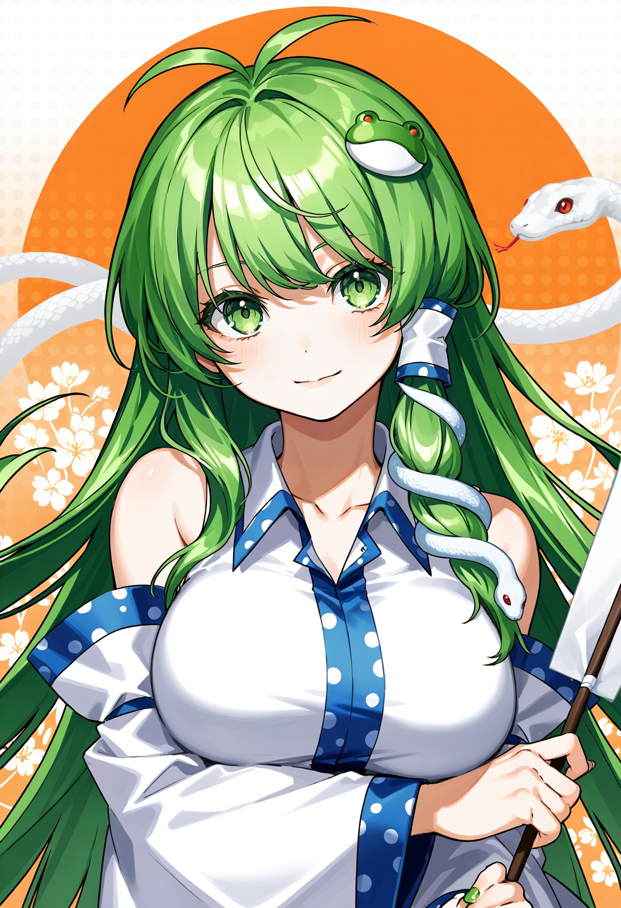 1girl,  kochiya sanae,  touhou on Tensor.Art