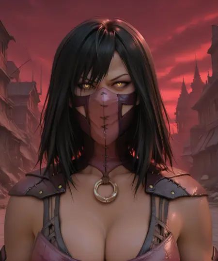 milenxl,  black hair,  yellow eyes on Tensor.Art