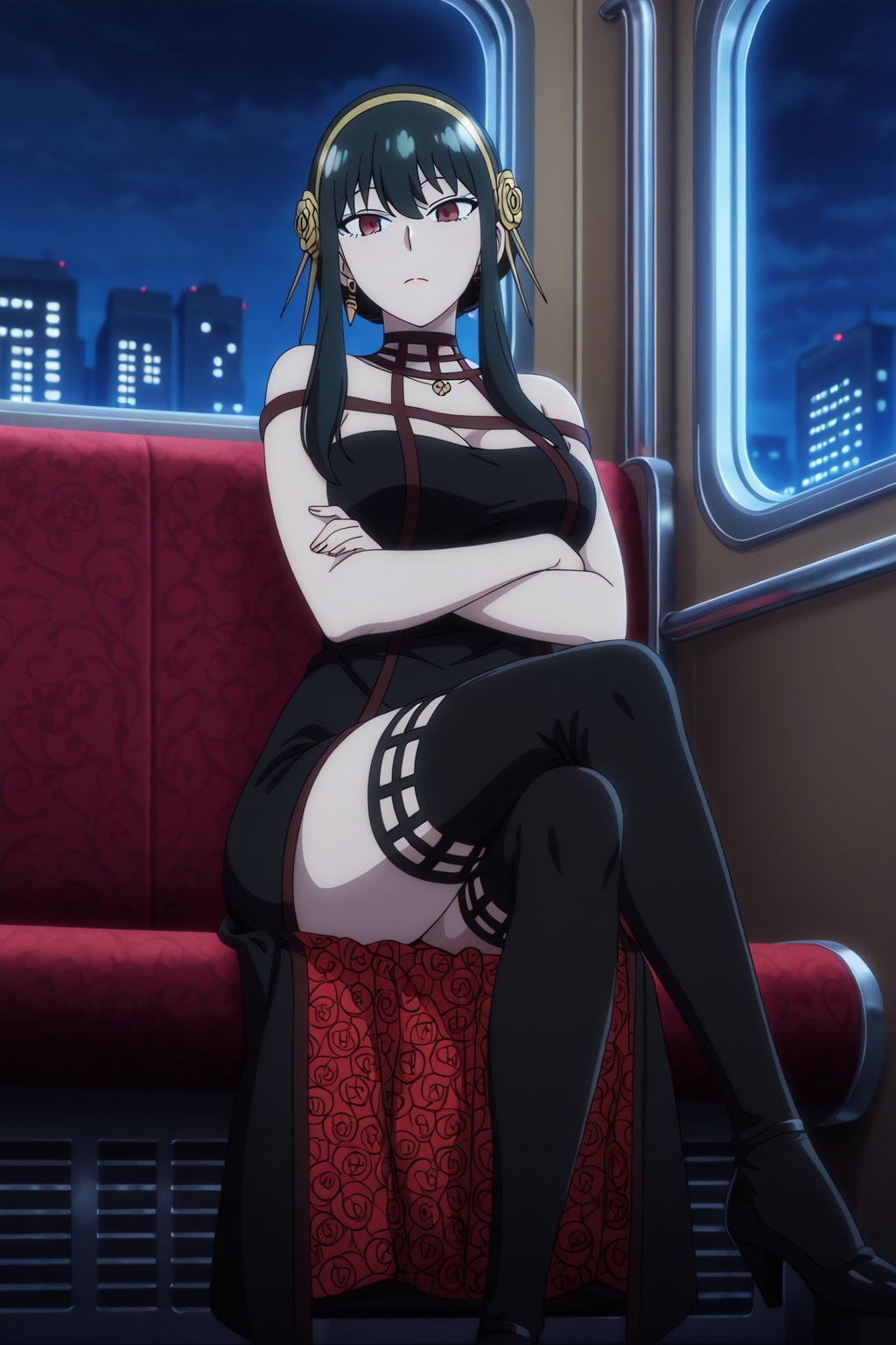 1girl,  solo,  yor briar_(spy_x_family) on Tensor.Art
