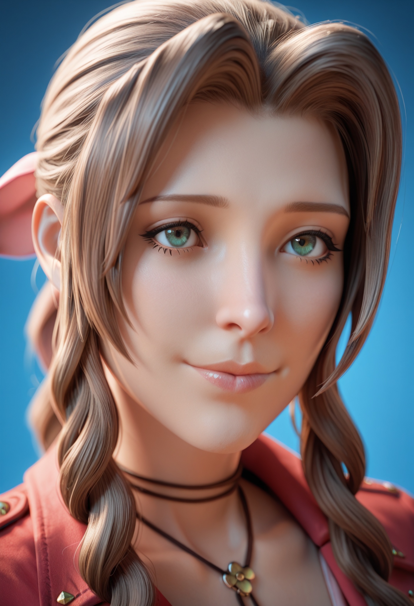 1girl,  solo,  aerith gainsborough on Tensor.Art