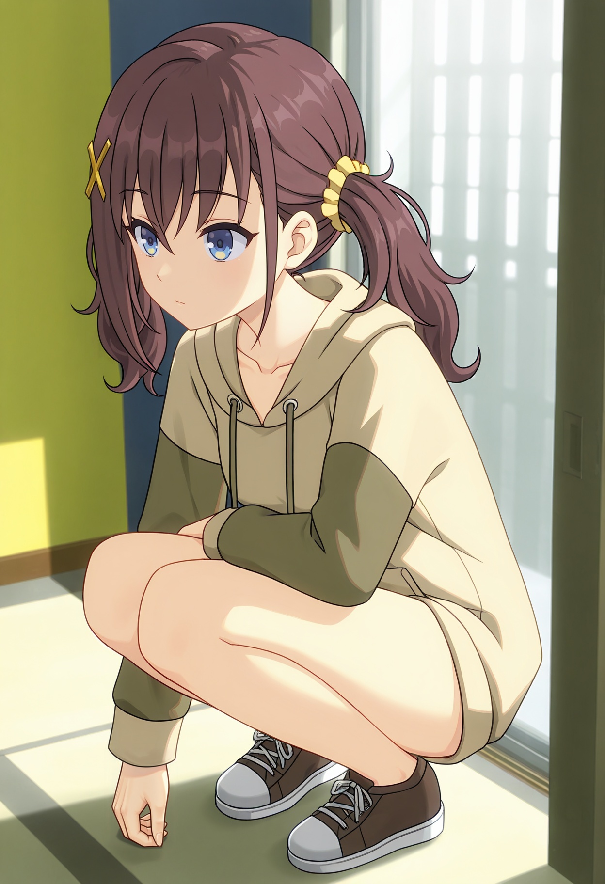 Kurea FURUTACHI,  hair ornament,  hoodie by wiehhg_37 on Tensor.Art